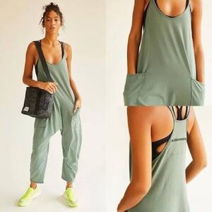 FP Movement by Free People Hot Shot Onesie in Lush Pine size M